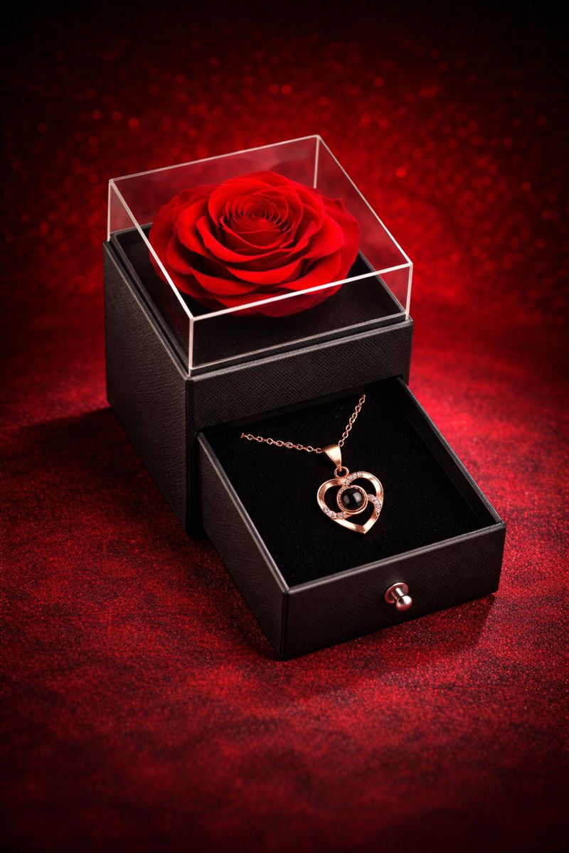 Heart-Shaped Projection Necklace