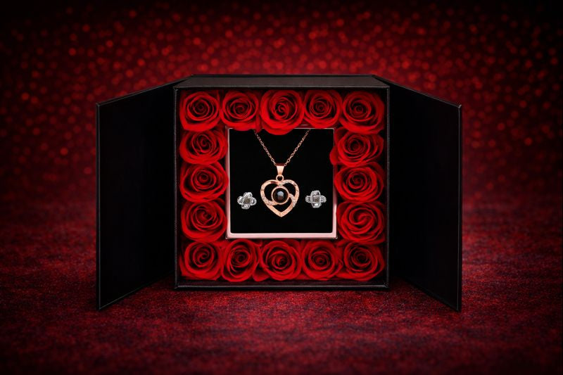 Heart-Shaped Projection Necklace