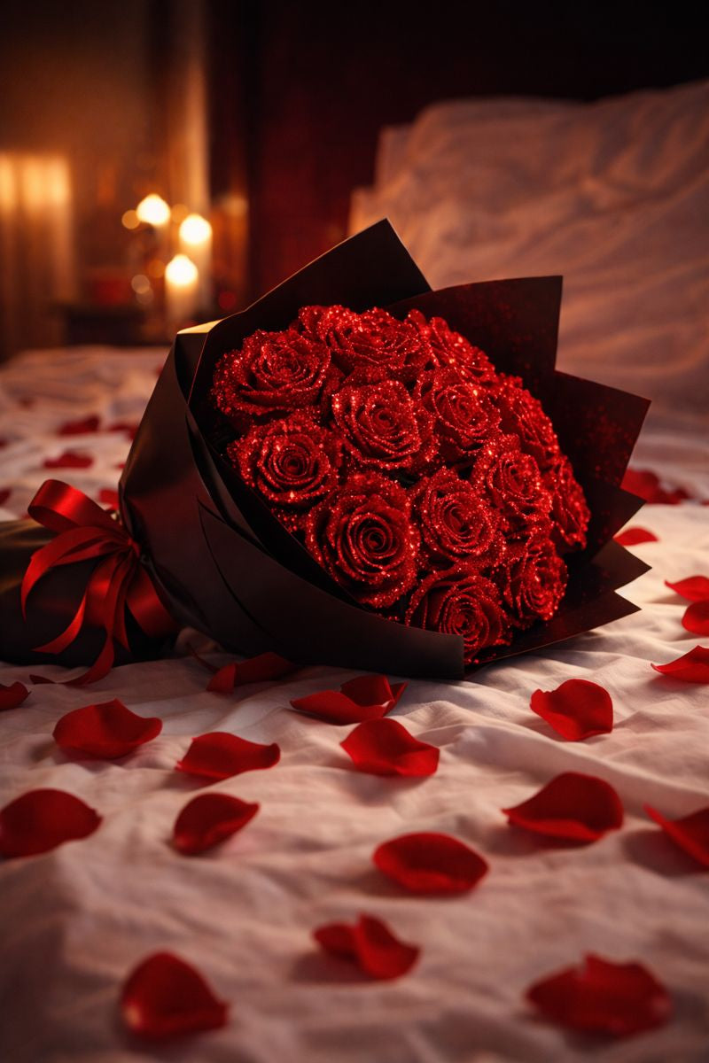 Eternal Glitter Rose Bouquet - The Flower That Never Fades